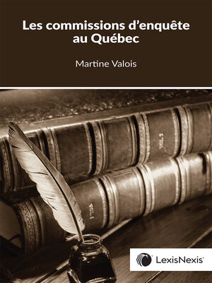 cover image of Les commissions d'enquete au Quebec